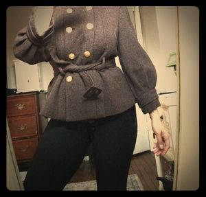 Walter Double Breasted belted brown Jacket med/10